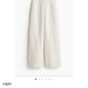 H&M Cream Wide Leg Pants